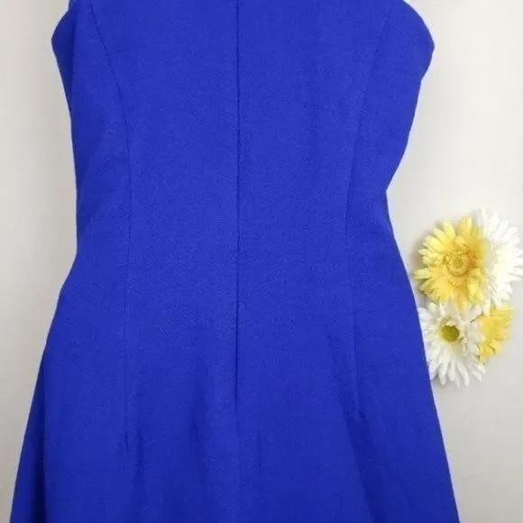 Akira Chicago royal blue halter mini dress size medium - Picture 12 of 14